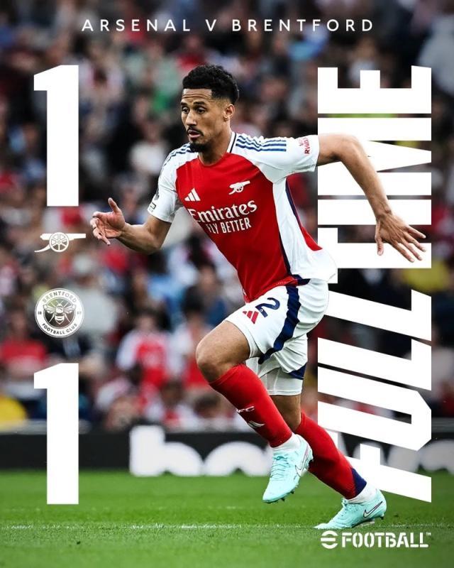 V站体育-【英超】托马斯破门维萨扳平，阿森纳1比1布伦特福德